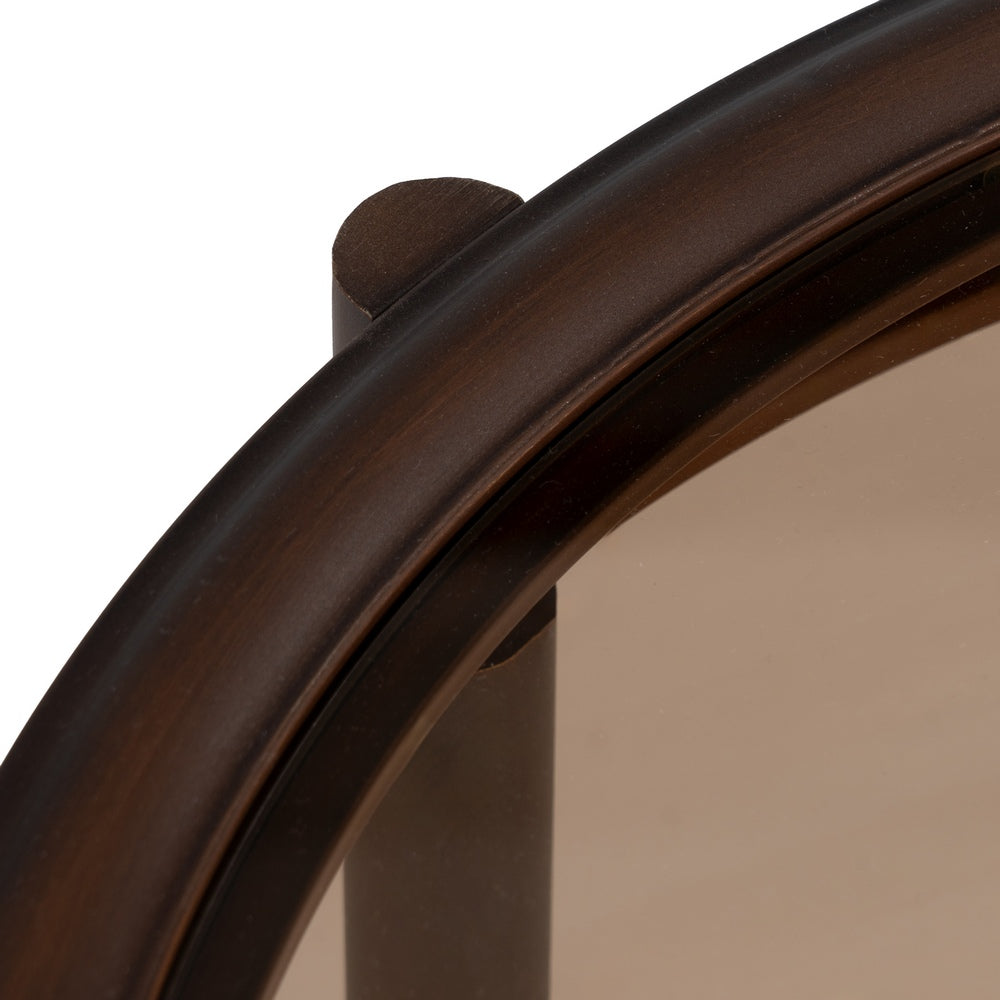 DARK BROWN COFFEE TABLE 75 X 75 X 46 CM