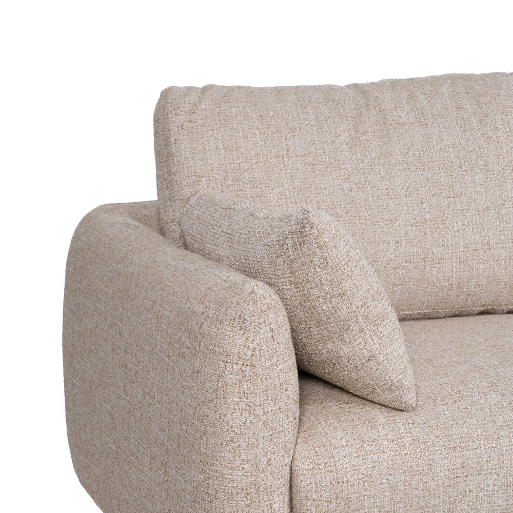 SOFÁ CHAISE LONGUE BEIGE TEJIDO-MADERA 240 X 155 X 86 CM