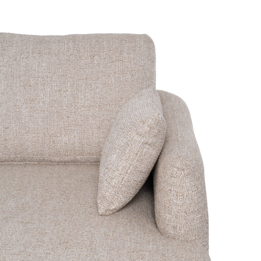 SOFÁ CHAISE LONGUE BEIGE TEJIDO-MADERA 240 X 155 X 86 CM