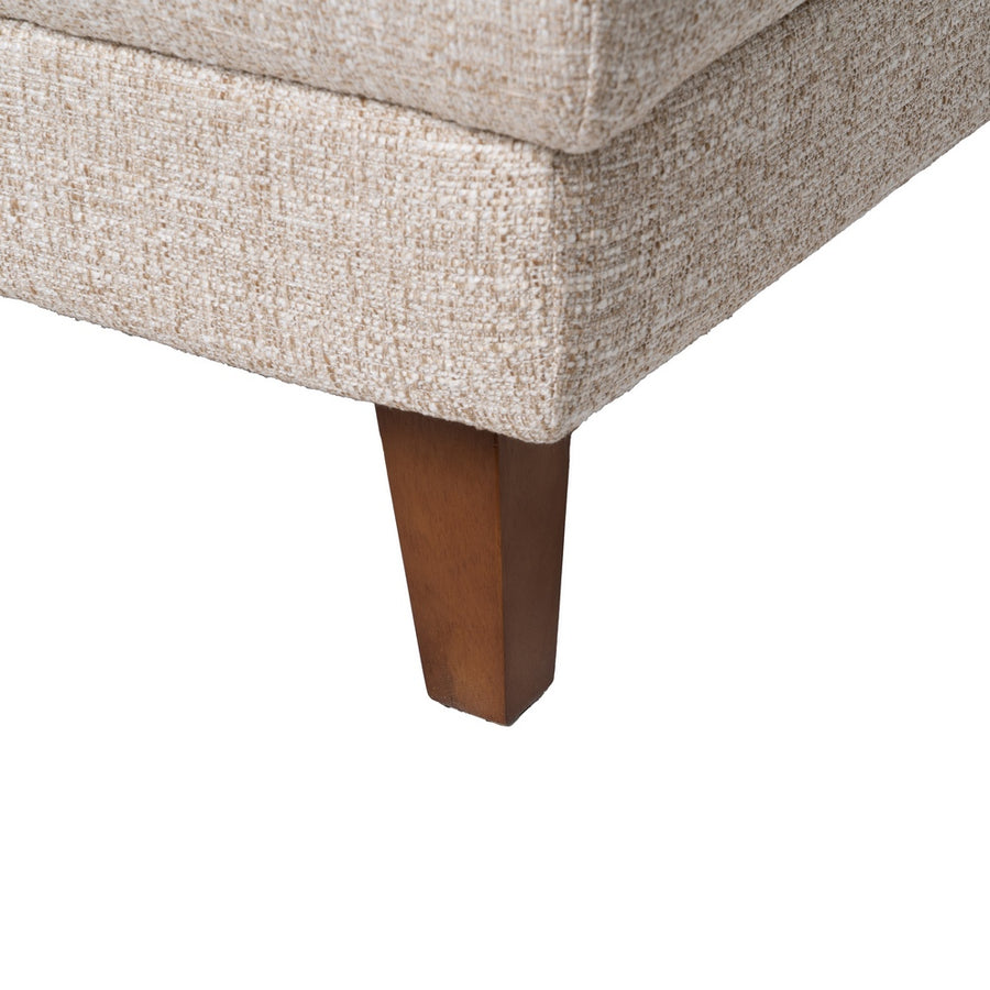 SOFÁ CHAISE LONGUE BEIGE TEJIDO-MADERA 240 X 155 X 86 CM