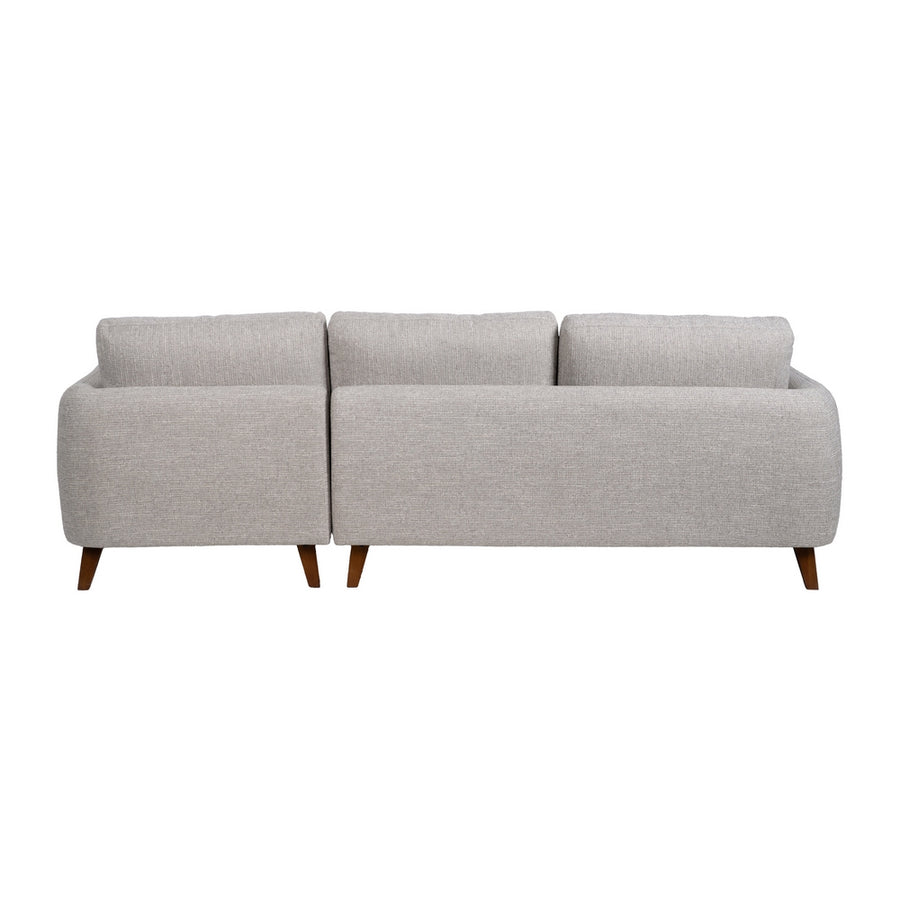 SOFÁ CHAISE LONGUE GRIS TEJIDO-MADERA 240 X 155 X 86 CM