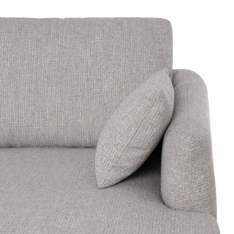 SOFÁ CHAISE LONGUE GRIS TEJIDO-MADERA 240 X 155 X 86 CM