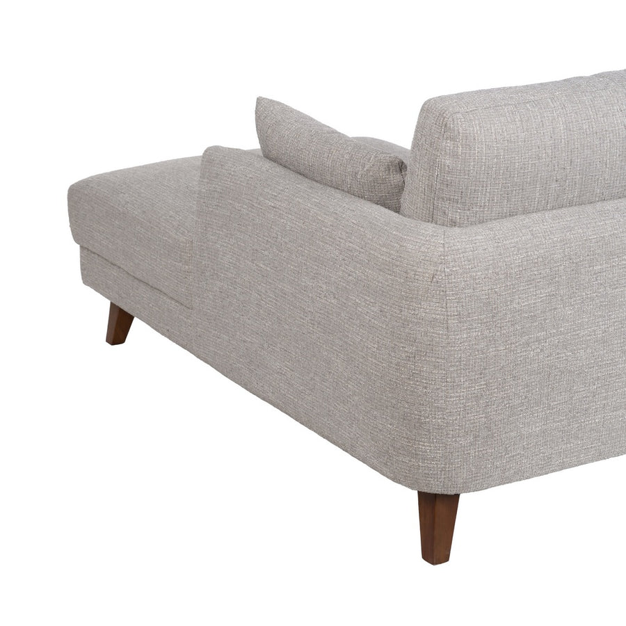 SOFÁ CHAISE LONGUE GRIS TEJIDO-MADERA 240 X 155 X 86 CM