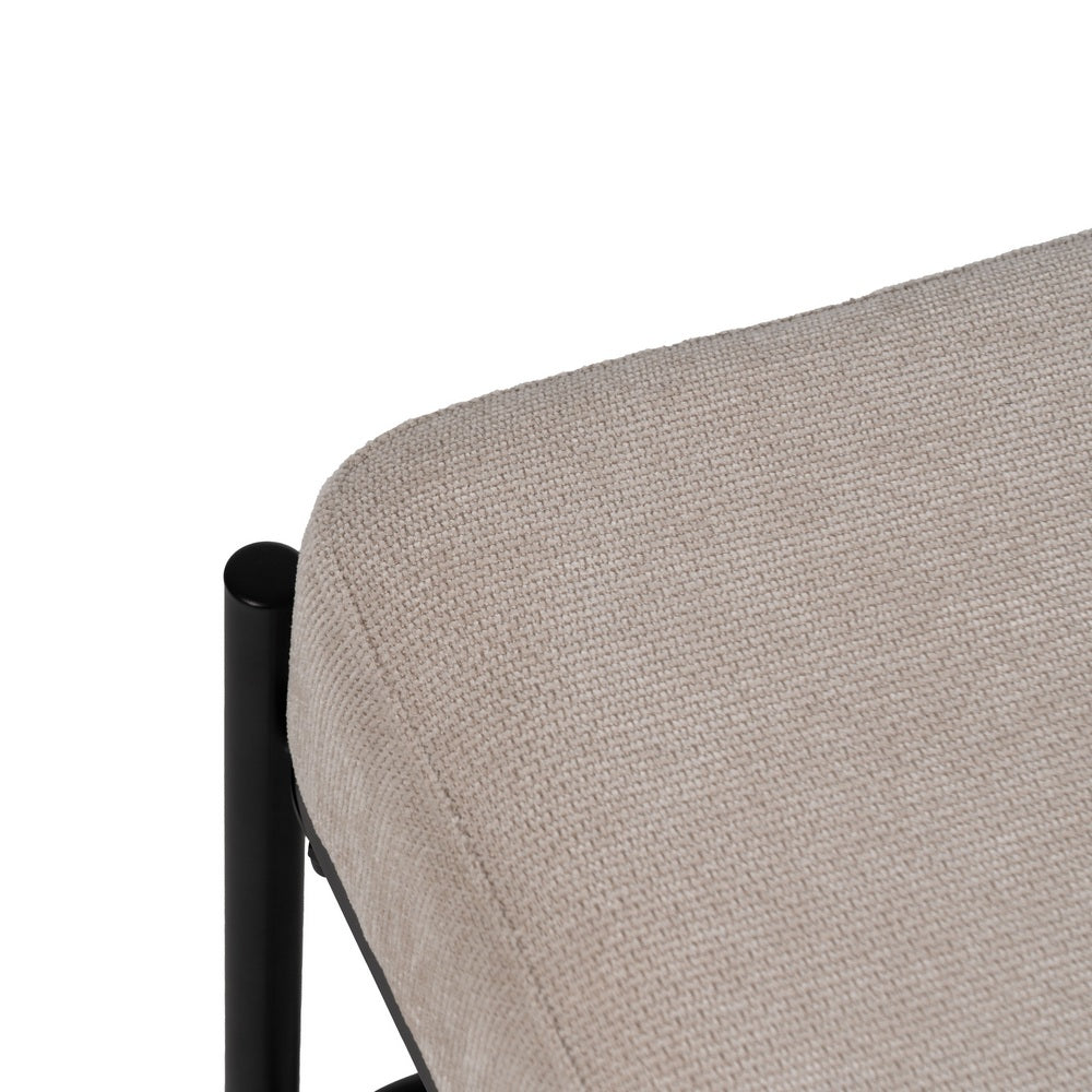 BANCO BEIGE TEJIDO-METAL 91 X 36 X 45 CM