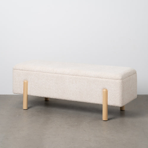 BANCO BA�L CREMA DM-TEJIDO 122 X 42 X 45 CM