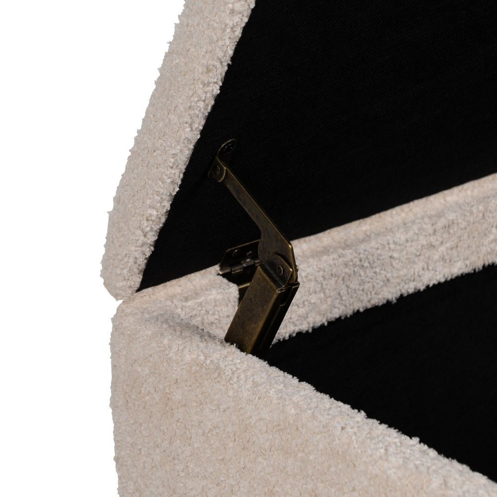 BANCO BAÚL CREMA DM-TEJIDO 122 X 42 X 45 CM