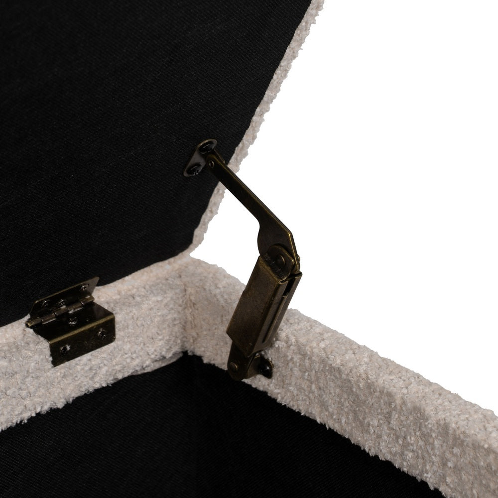 BANCO BAÚL CREMA DM-TEJIDO 122 X 42 X 45 CM