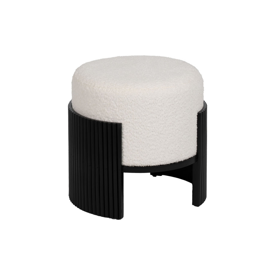 PUF BLANCO-NEGRO DM-TEJIDO 43 X 43 X 41 CM