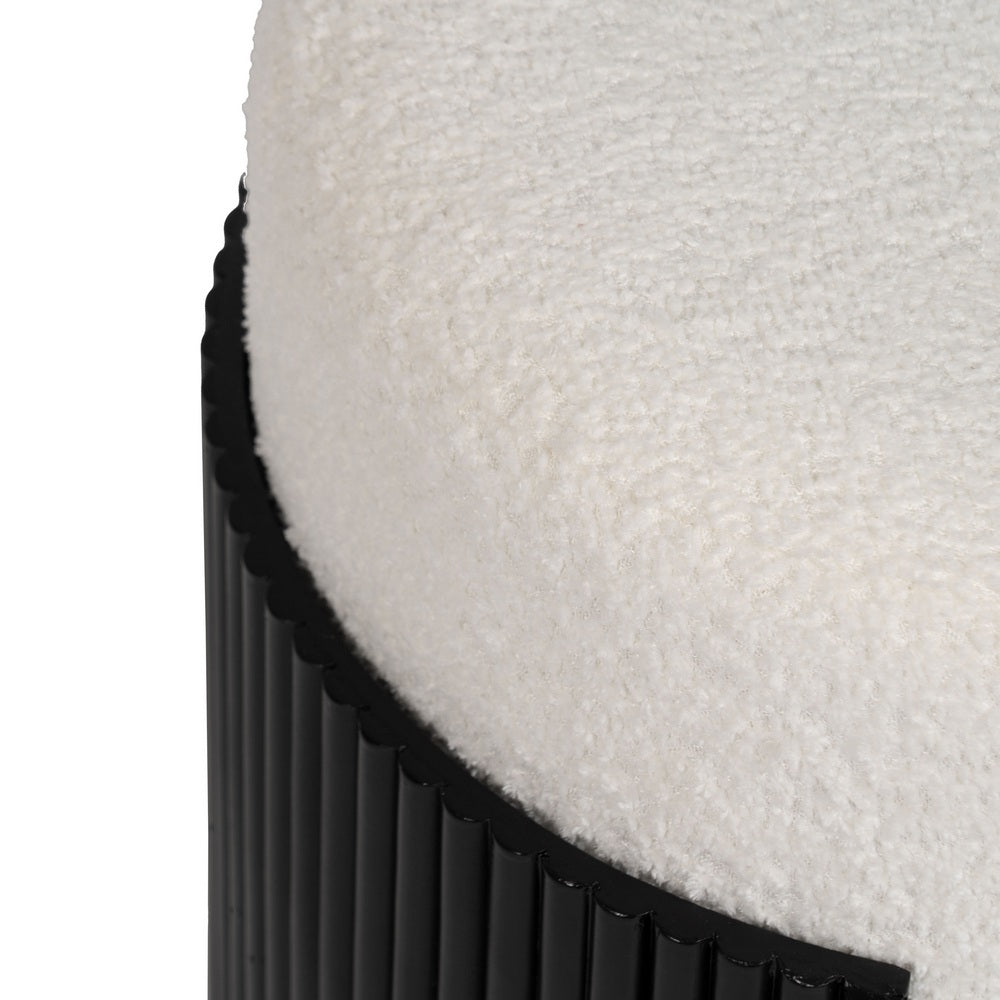 PUF BLANCO-NEGRO DM-TEJIDO 43 X 43 X 41 CM