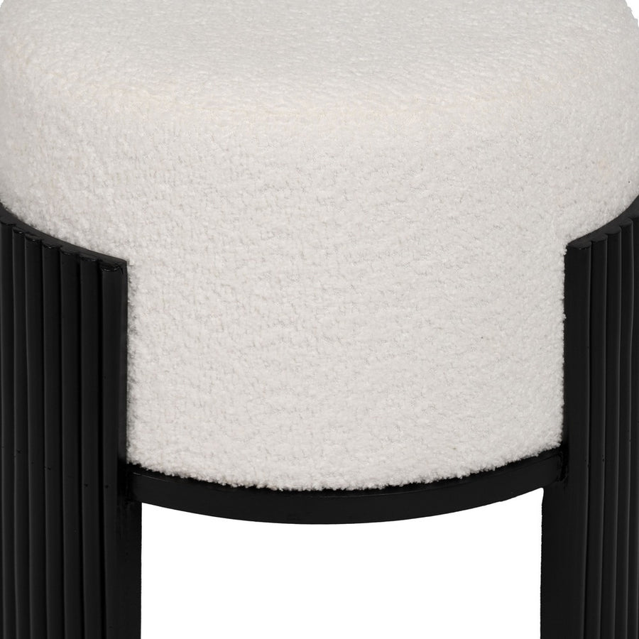 PUF BLANCO-NEGRO DM-TEJIDO 43 X 43 X 41 CM