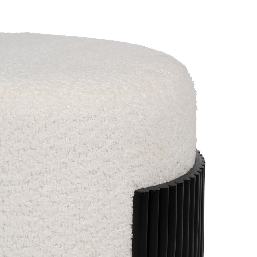 PUF BLANCO-NEGRO DM-TEJIDO 43 X 43 X 41 CM