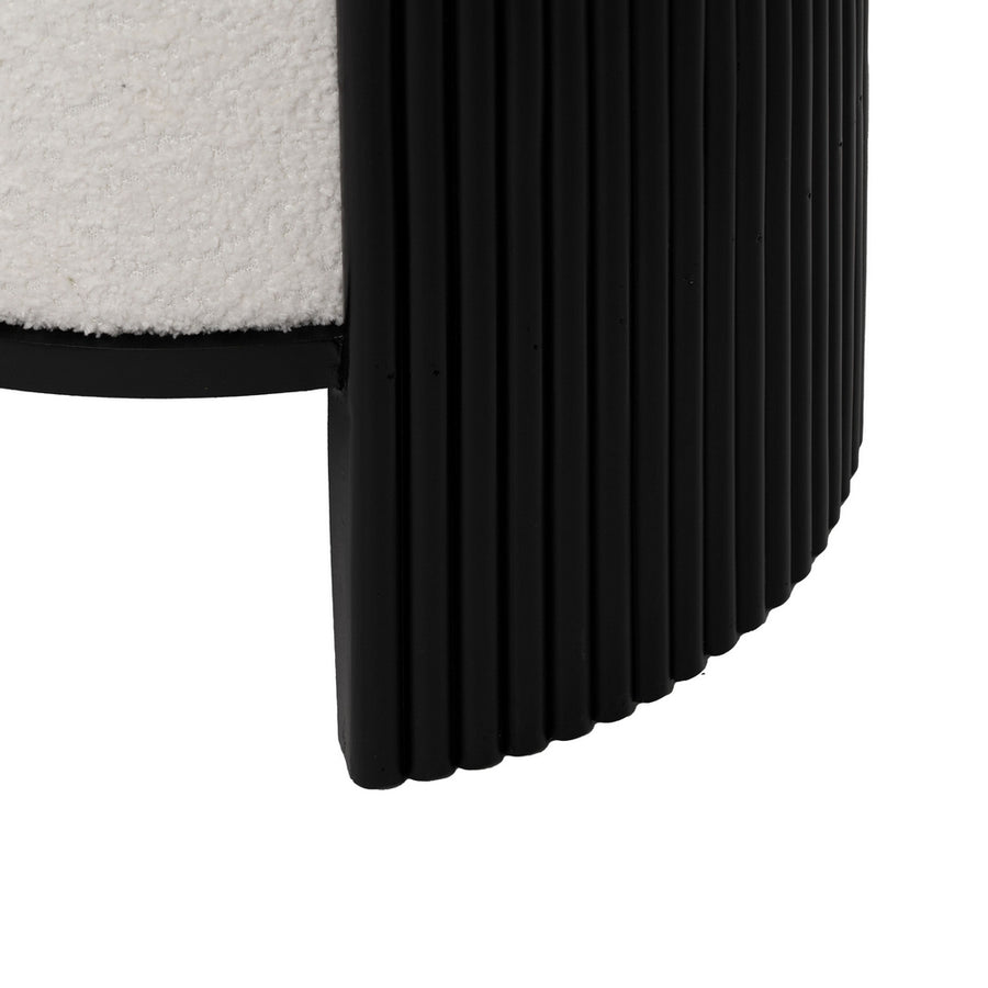 PUF BLANCO-NEGRO DM-TEJIDO 43 X 43 X 41 CM