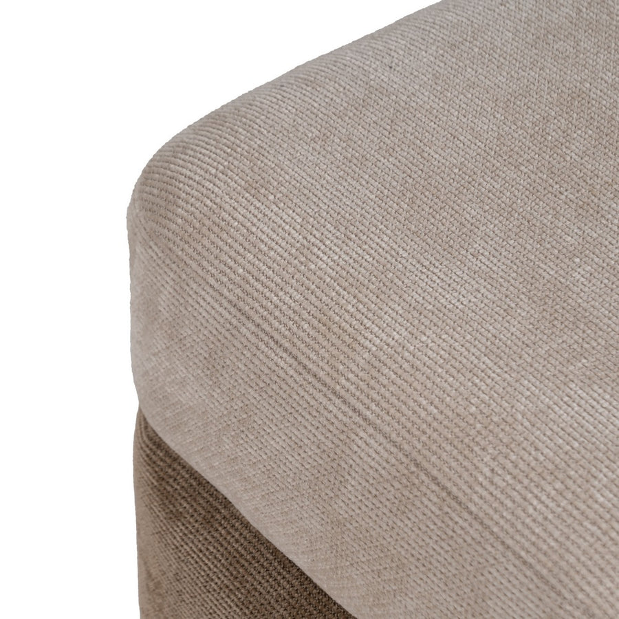 PUF BEIGE-MARRÓN DM-TEJIDO 44 X 44 X 50 CM