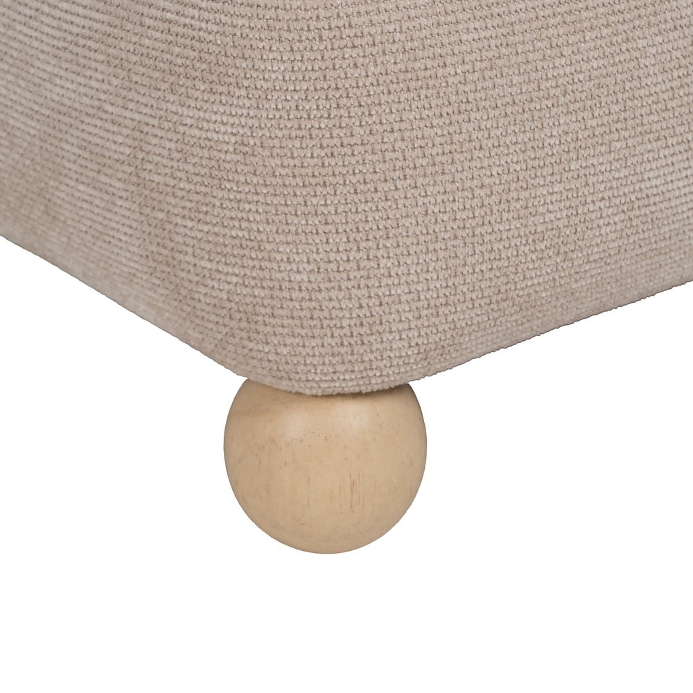 PUF BEIGE-MARRÓN DM-TEJIDO 44 X 44 X 50 CM