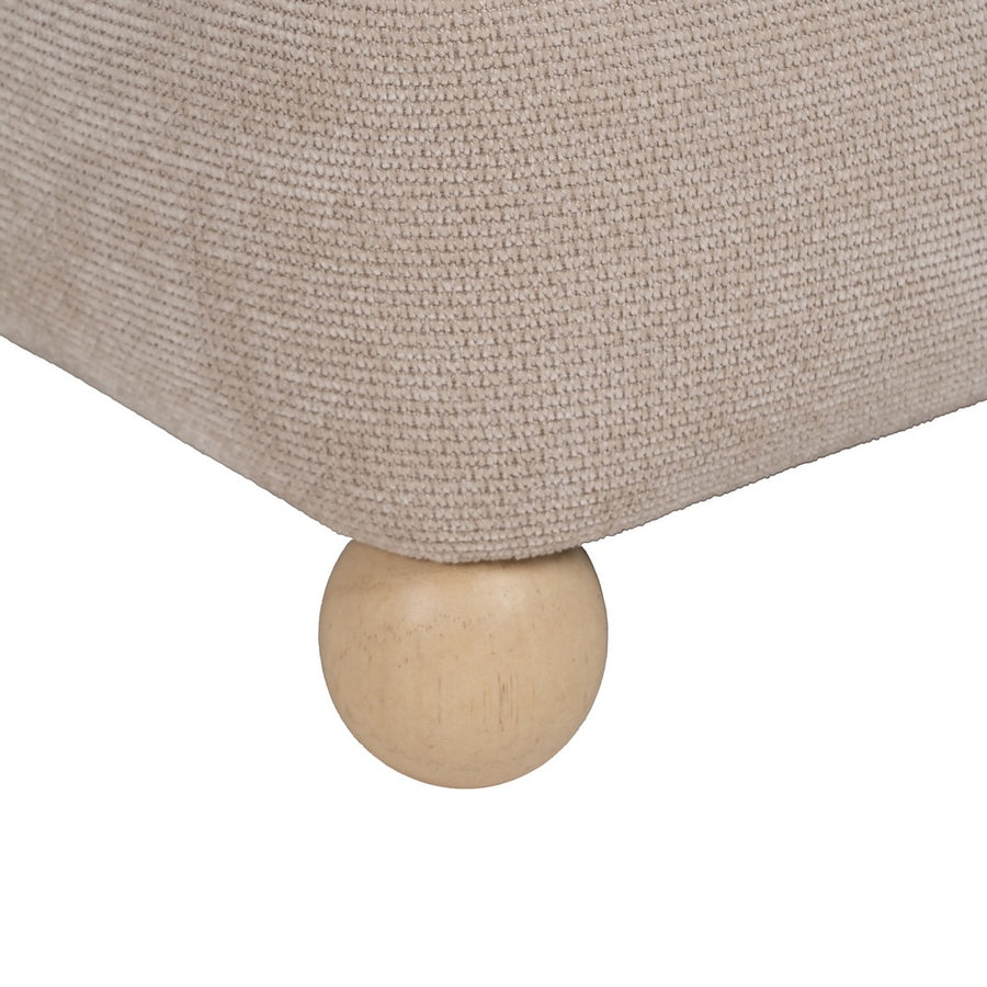 PUF BEIGE-MARRÓN DM-TEJIDO 44 X 44 X 50 CM