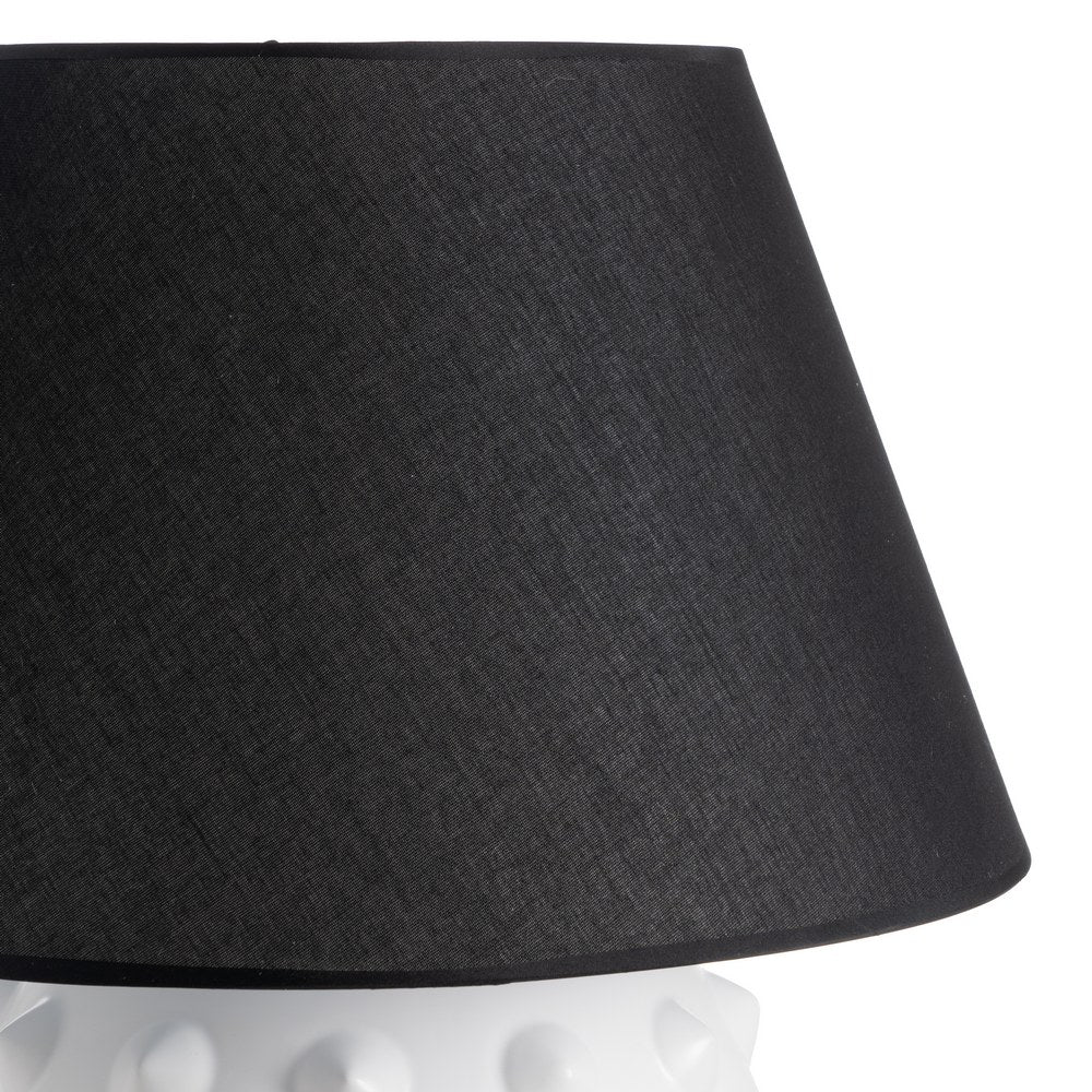 WHITE-BLACK CERAMIC TABLE LAMP 50 X 50 X 73 CM