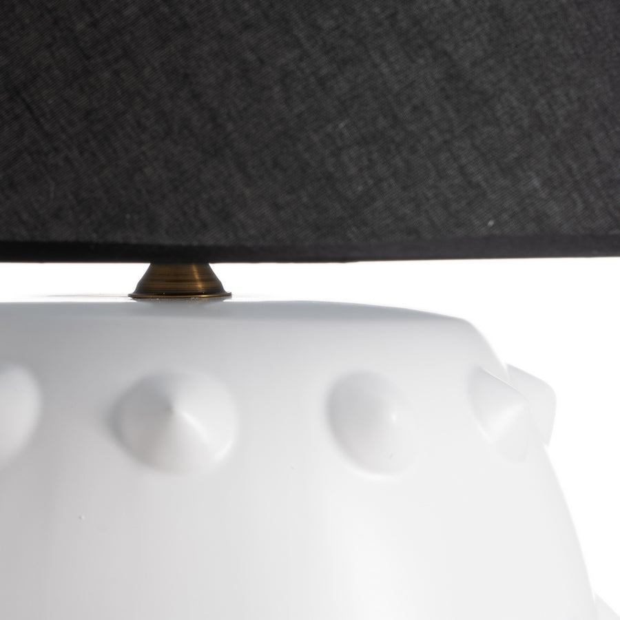 LÁMPARA MESA BLANCO-NEGRO CERÁMICA 50 X 50 X 73 CM