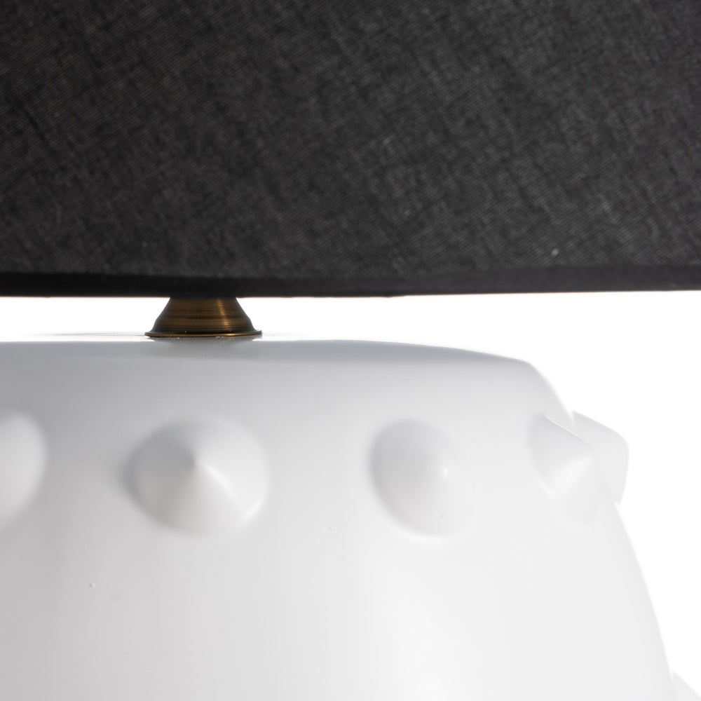 WHITE-BLACK CERAMIC TABLE LAMP 50 X 50 X 73 CM