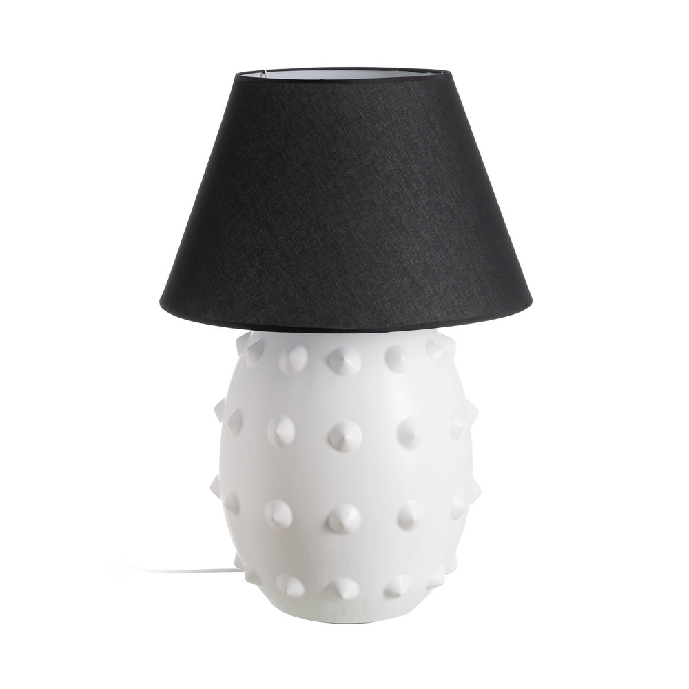 L�MPARA MESA BLANCO-NEGRO CER�MICA 50 X 50 X 73 CM
