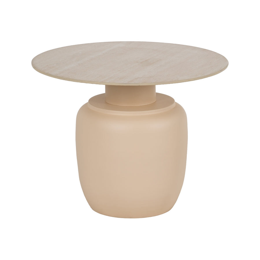 SET OF 2 METAL-CERAMIC SIDE TABLES LIVING ROOM 60 X 60 X 47 CM