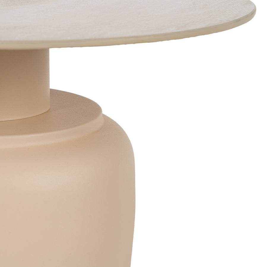 SET OF 2 METAL-CERAMIC SIDE TABLES LIVING ROOM 60 X 60 X 47 CM