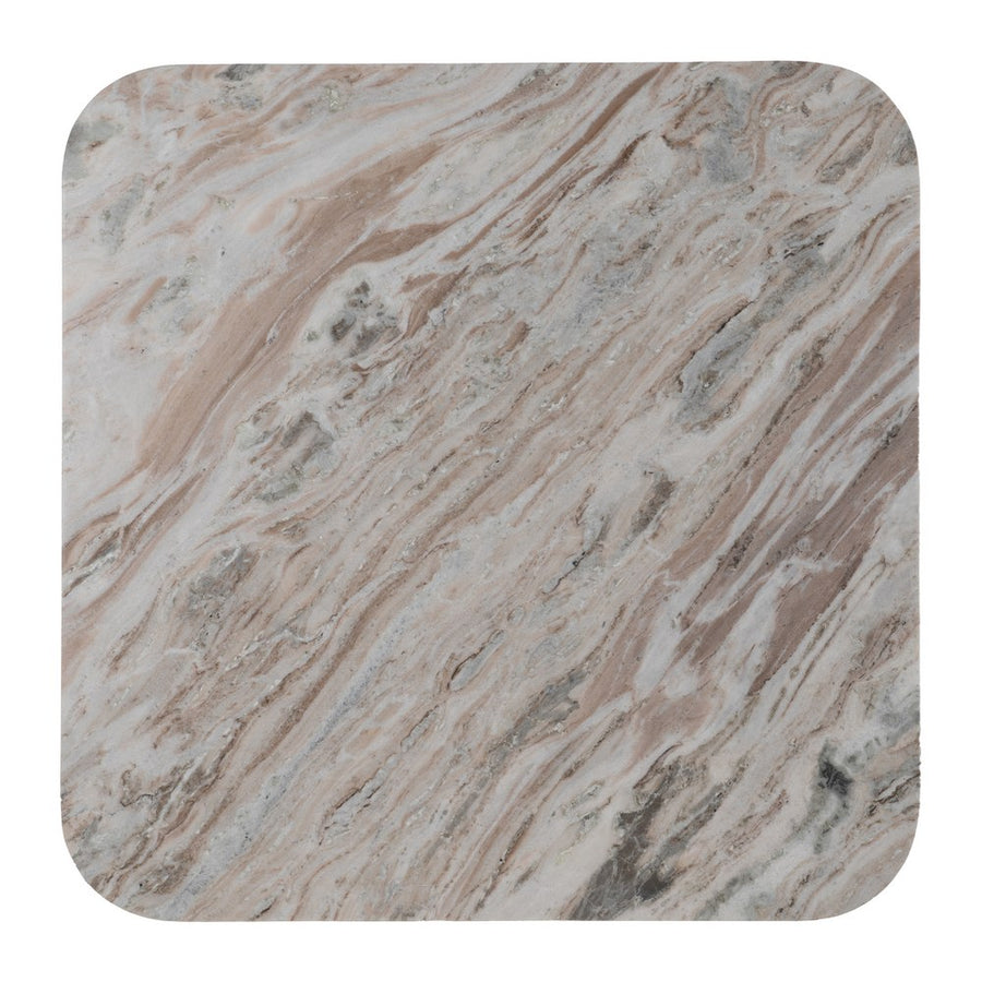 SET OF 2 COFFEE TABLES WOOD-MARBLE LIVING ROOM 100 X 100 X 41 CM