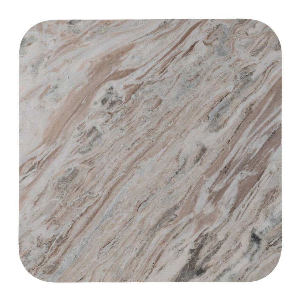 S/2 MESA CENTRO MADERA-MÁRMOL SALÓN 100 X 100 X 41 CM