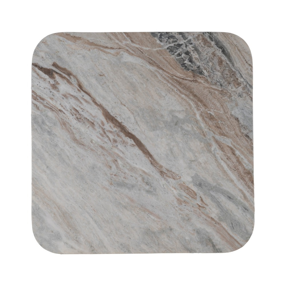 S/2 MESA CENTRO MADERA-MÁRMOL SALÓN 100 X 100 X 41 CM