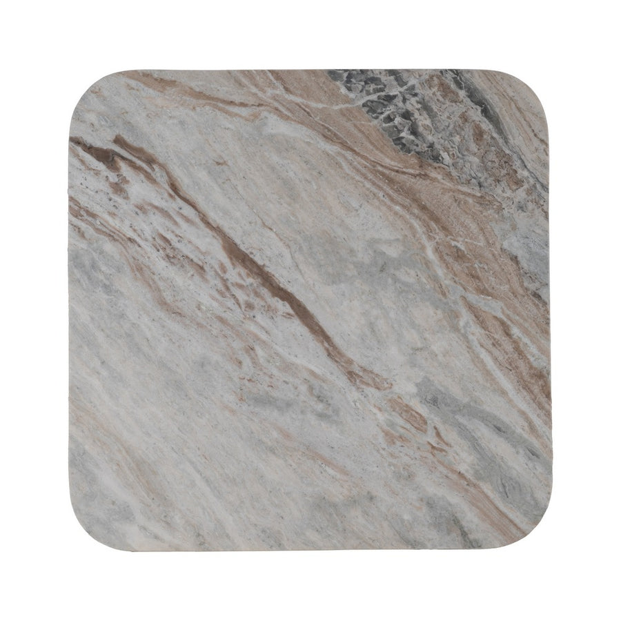 S/2 MESA CENTRO MADERA-MÁRMOL SALÓN 100 X 100 X 41 CM