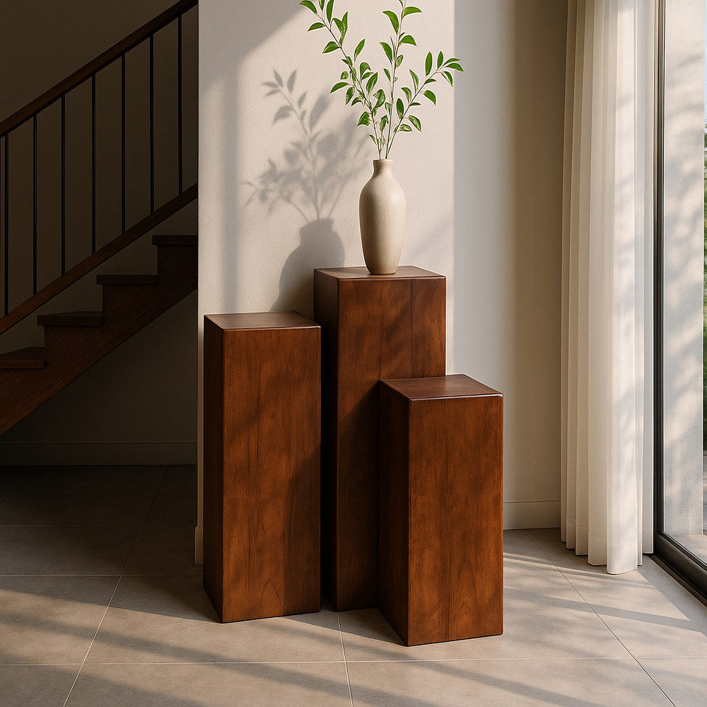 S/3 PEANA MADERA DE MANGO SAL�N 28 X 28 X 90 CM