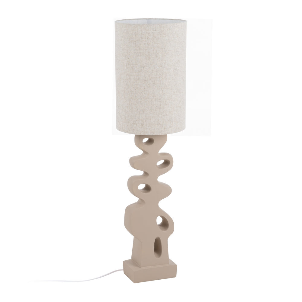 LÁMPARA SUELO CREMA RESINA ILUMINACIÓN 33 X 33 X 126,50 CM