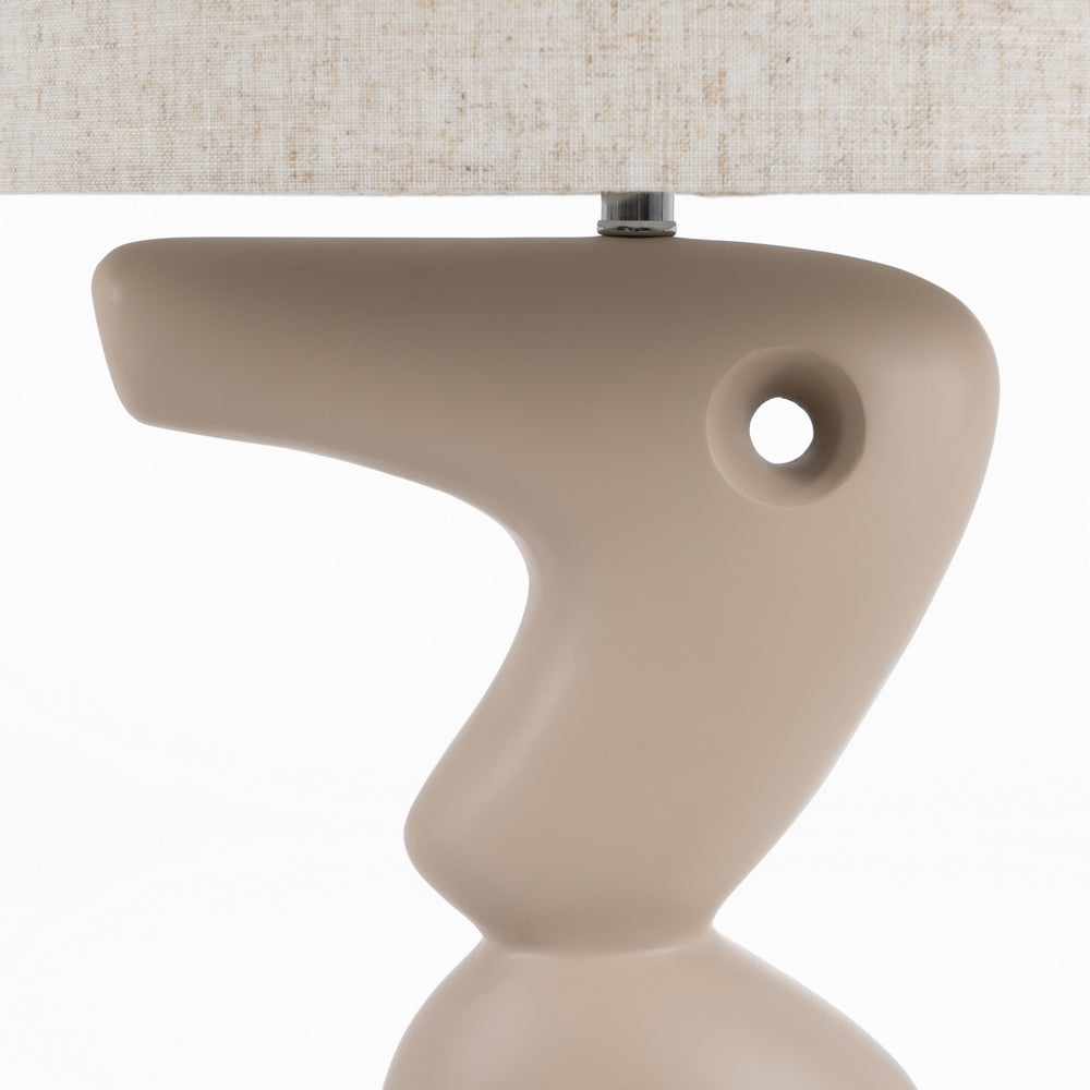 BEIGE RESIN FLOOR LAMP LIGHTING 35 X 35 X 128 CM