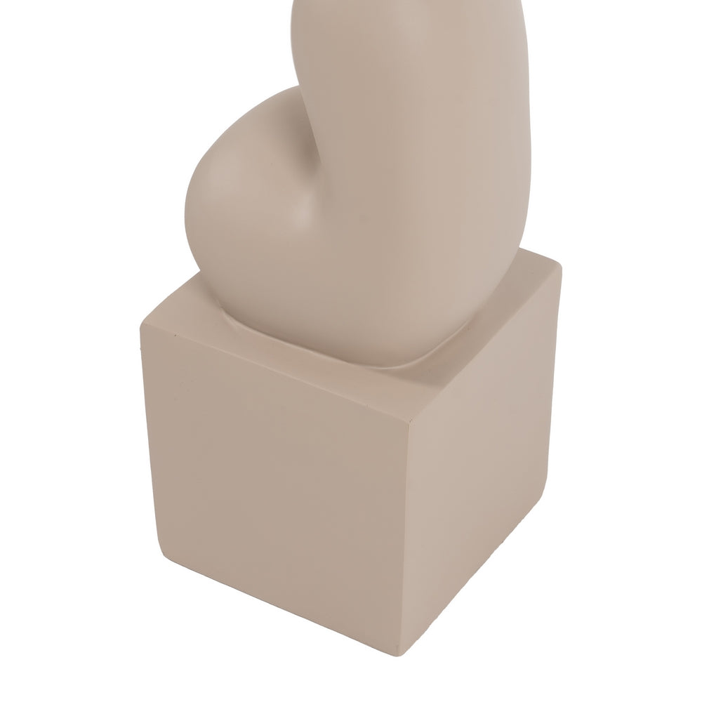 BEIGE RESIN FLOOR LAMP LIGHTING 35 X 35 X 128 CM