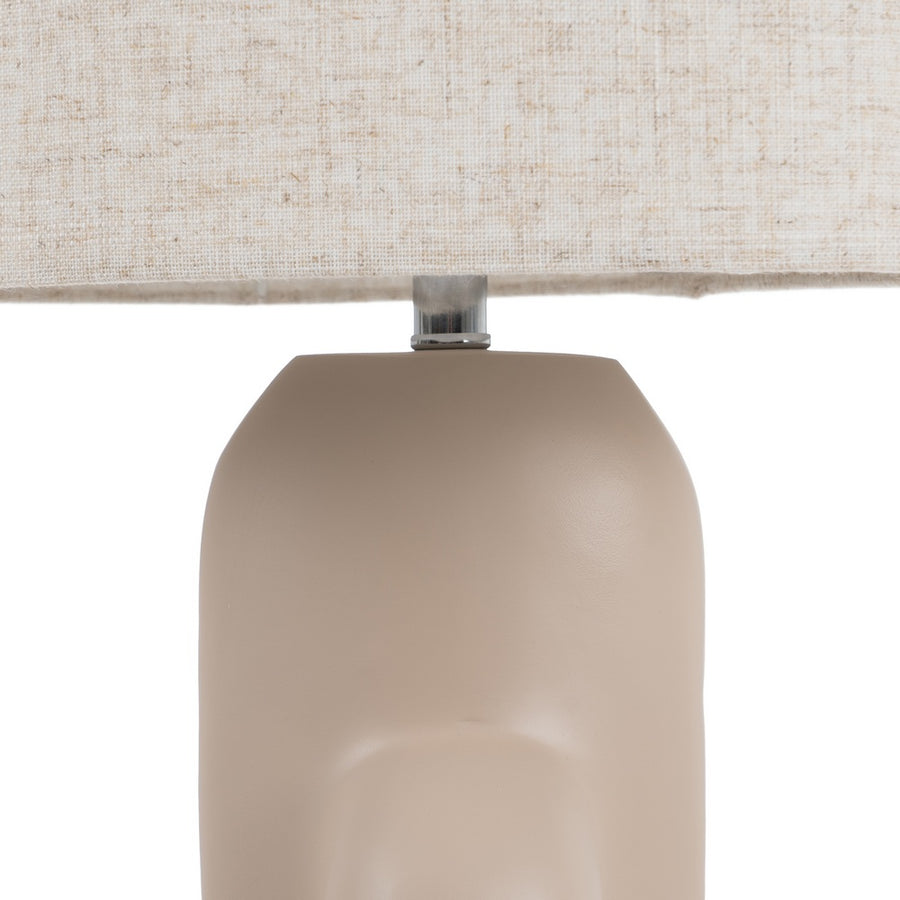 LÁMPARA SUELO BEIGE RESINA ILUMINACIÓN 35 X 35 X 142 CM