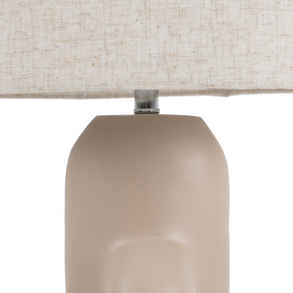 BEIGE RESIN FLOOR LAMP LIGHTING 35 X 35 X 142 CM