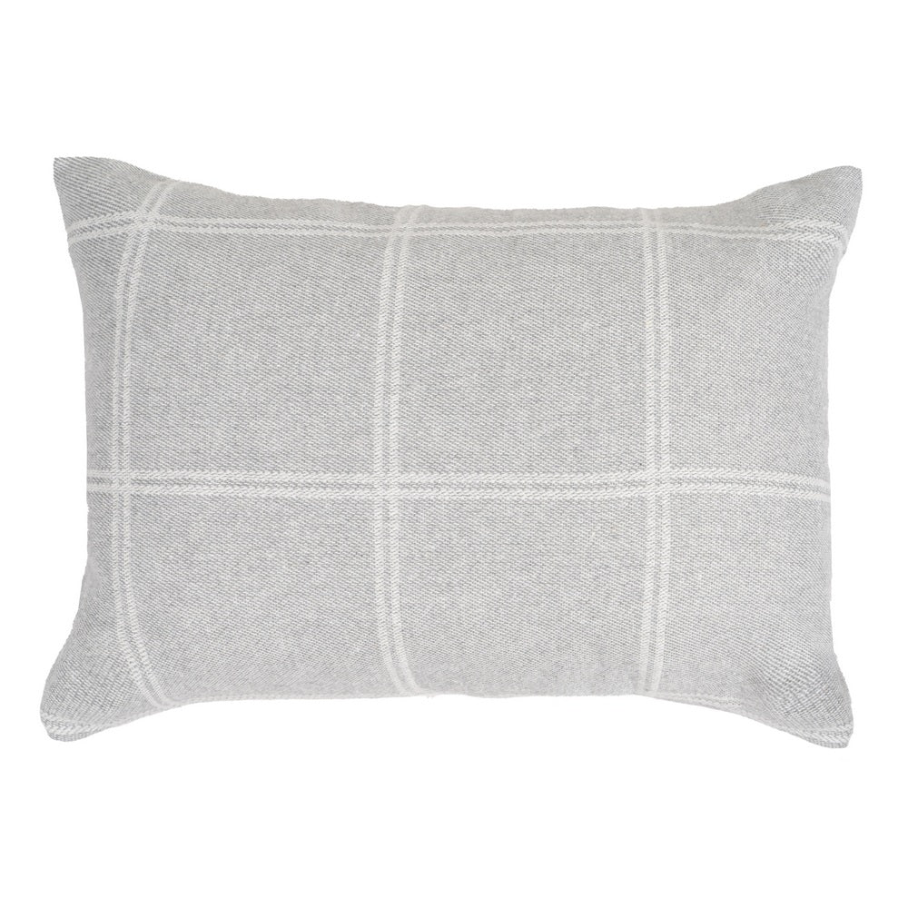 COJÍN CUADROS GRIS PERLA 70 X 50 CM