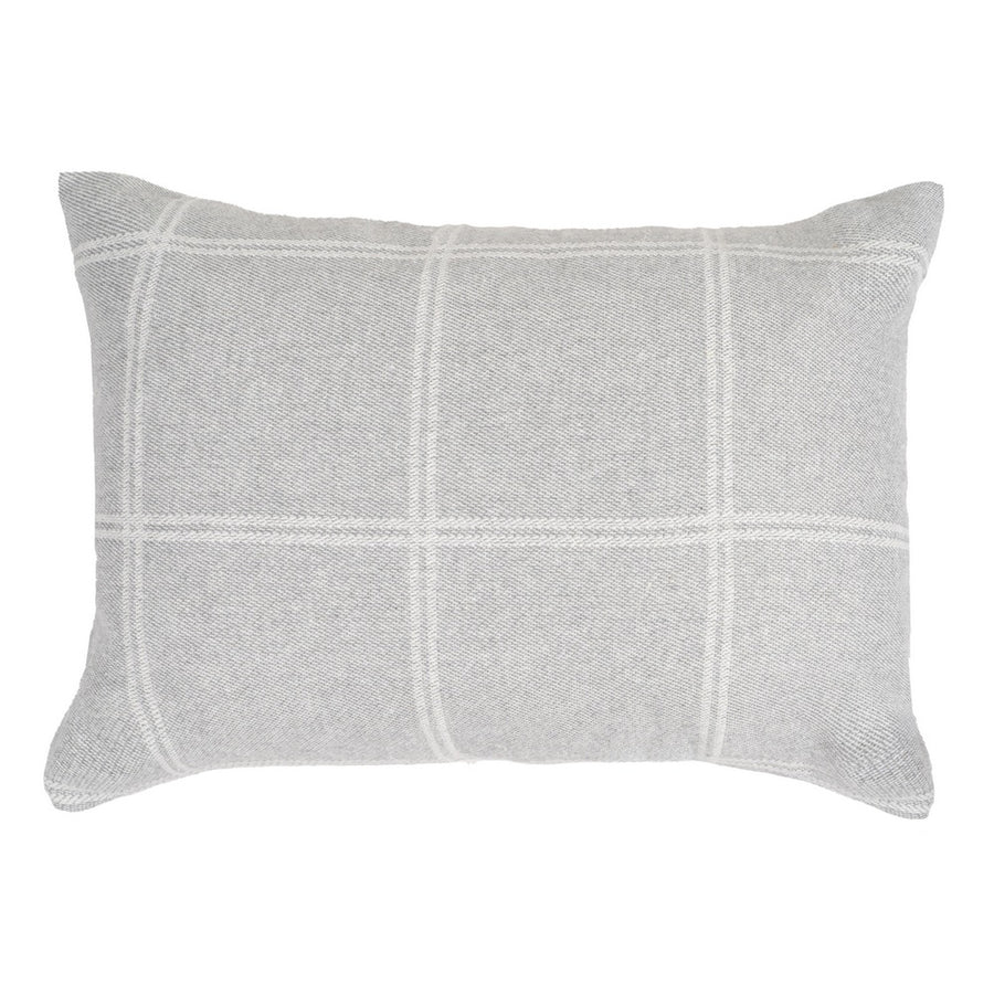COJÍN CUADROS GRIS PERLA 70 X 50 CM
