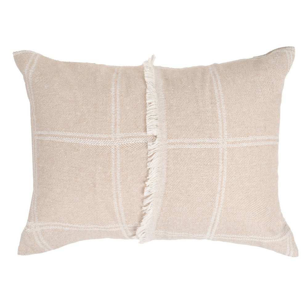 COJ�N CUADROS CAMEL ALGOD�N-POLI�STER 70 X 50 CM