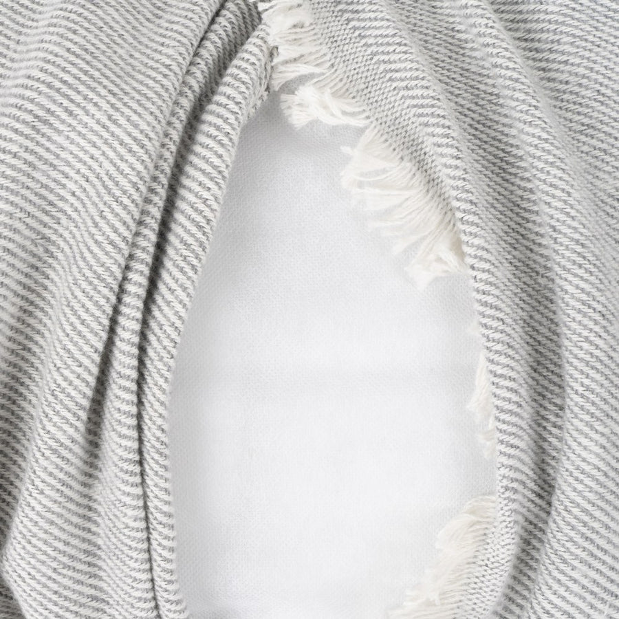 PEARL GREY COTTON-POLYESTER CUSHION 70 X 50 CM