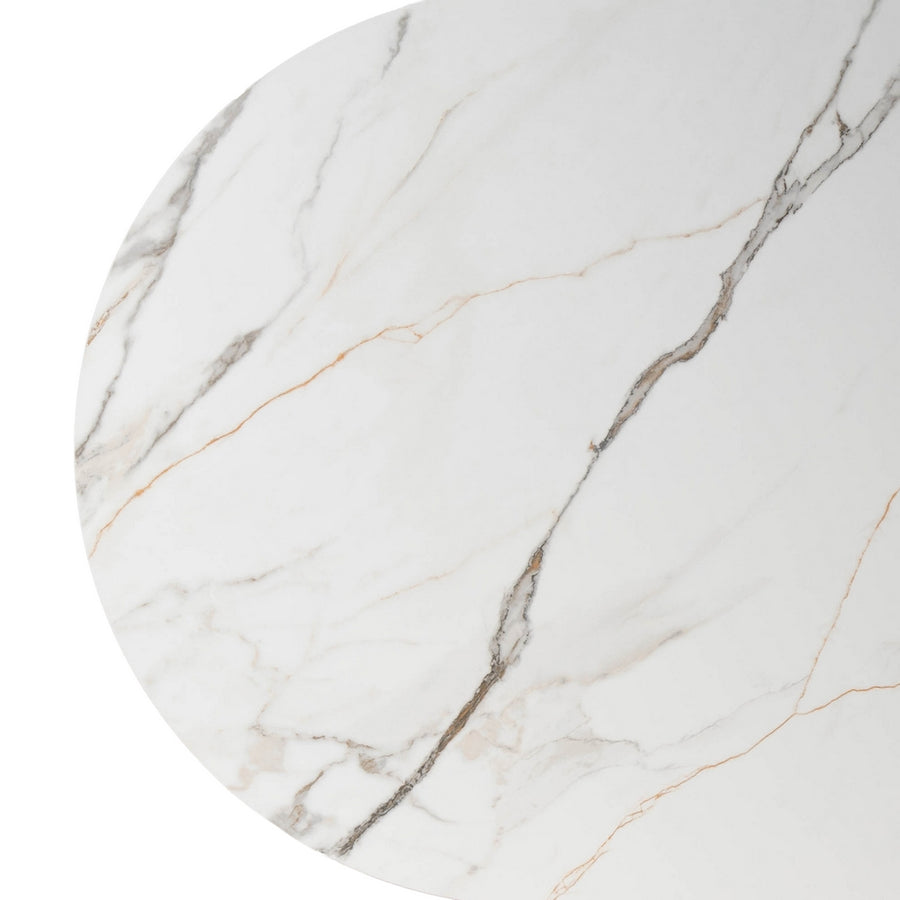 MESA COMEDOR BLANCO-MARRÓN DM-CERÁMICA 180 X 90 X 76 CM