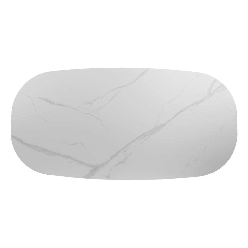 MESA COMEDOR BLANCO-NATURAL DM-CERÁMICA 180 X 90 X 75 CM