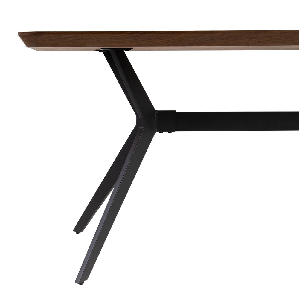 MESA COMEDOR MARRÓN-NEGRO DM-METAL 180 X 90 X 76 CM