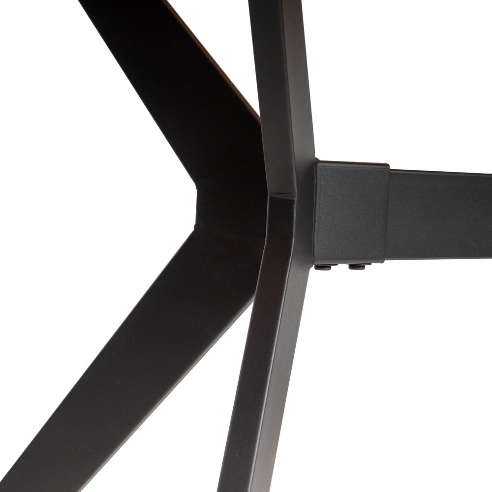 MESA COMEDOR MARRÓN-NEGRO DM-METAL 180 X 90 X 76 CM