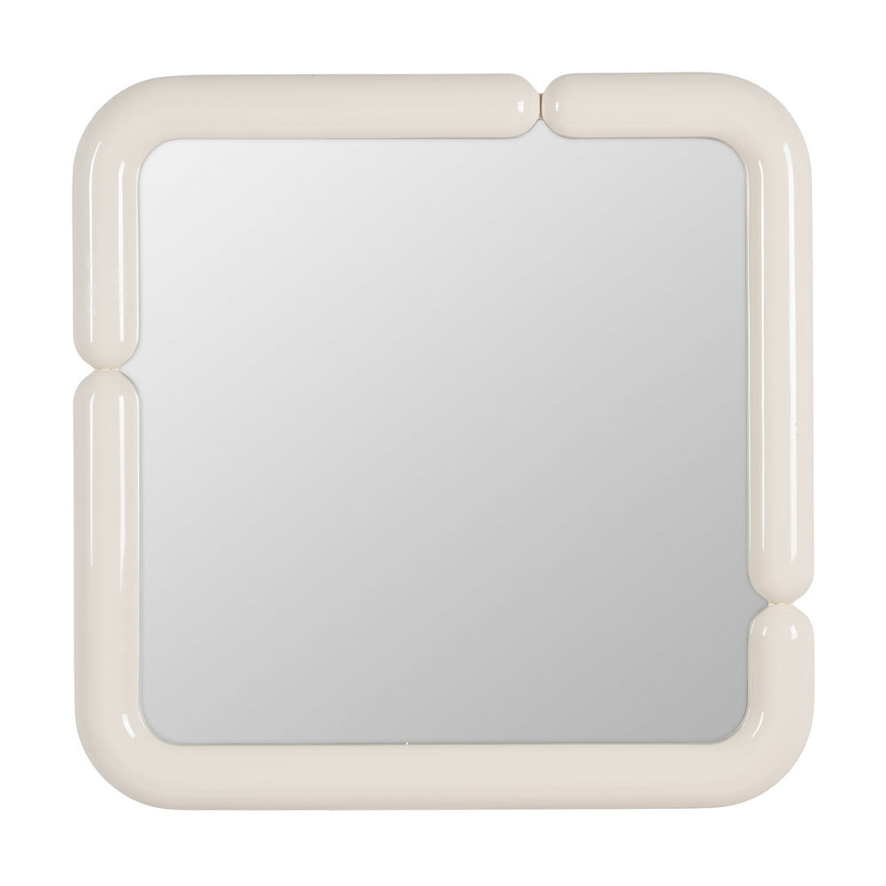 CREAM LACQUERED MDF DECORATIVE MIRROR 90 X 4.80 X 90 CM