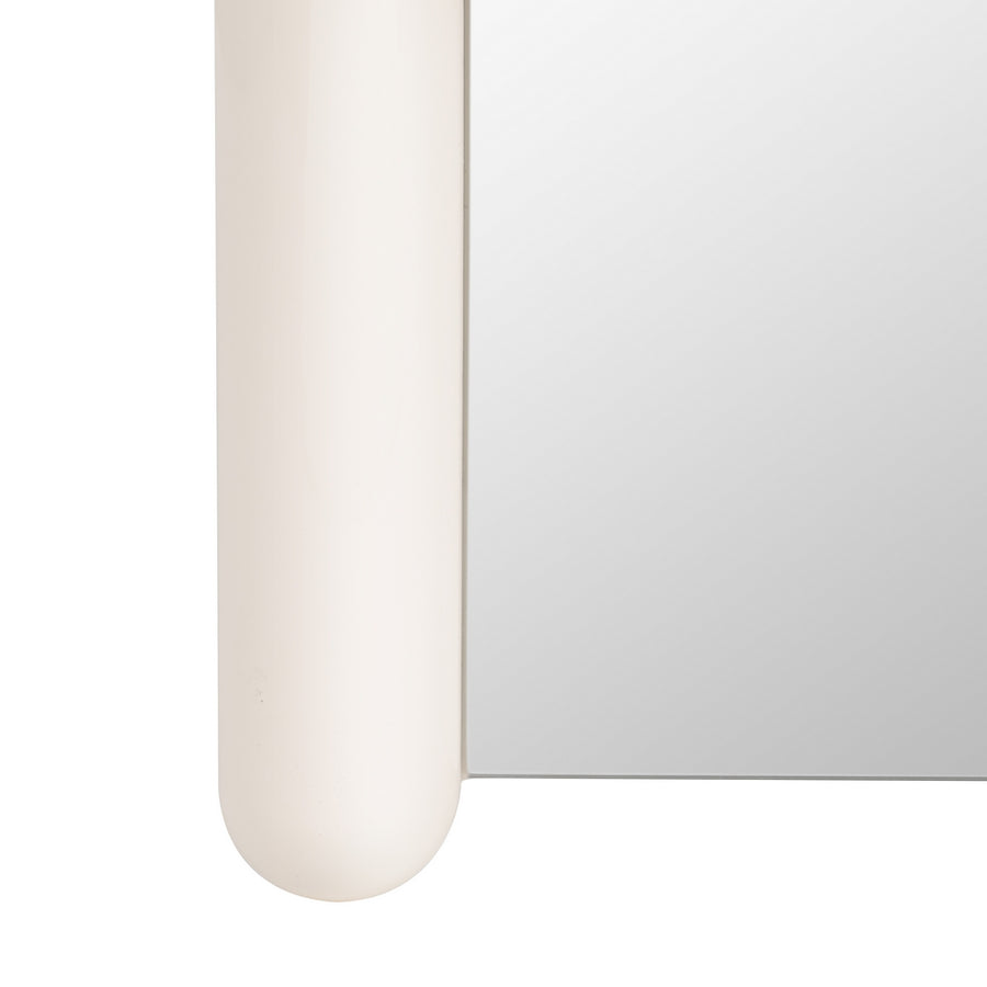 ESPEJO VESTIDOR LACADO CREMA DM 60 X 5 X 160 CM