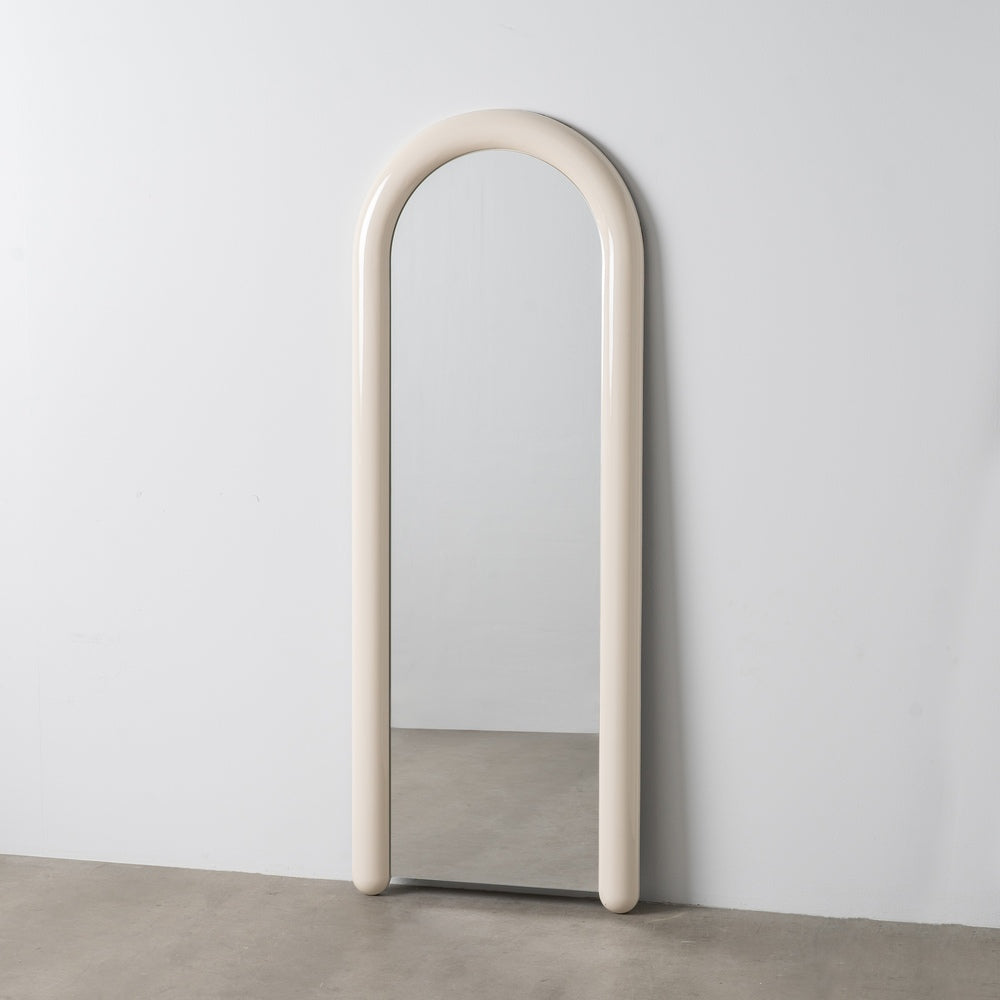 ESPEJO VESTIDOR LACADO CREMA DM 60 X 5 X 160 CM