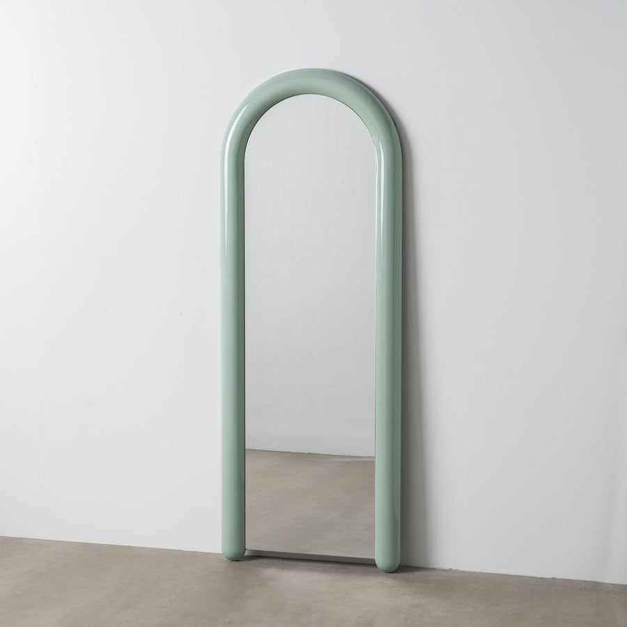 ESPEJO VESTIDOR LACADO VERDE DM 60 X 5 X 160 CM