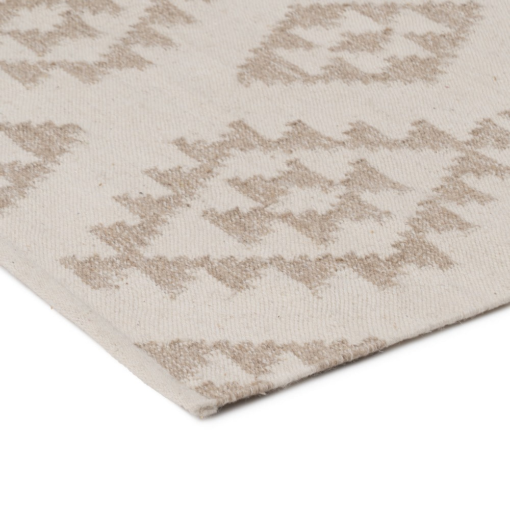 ALFOMBRA BLANCO NATURAL LANA-ALGODÓN 160 X 230 CM