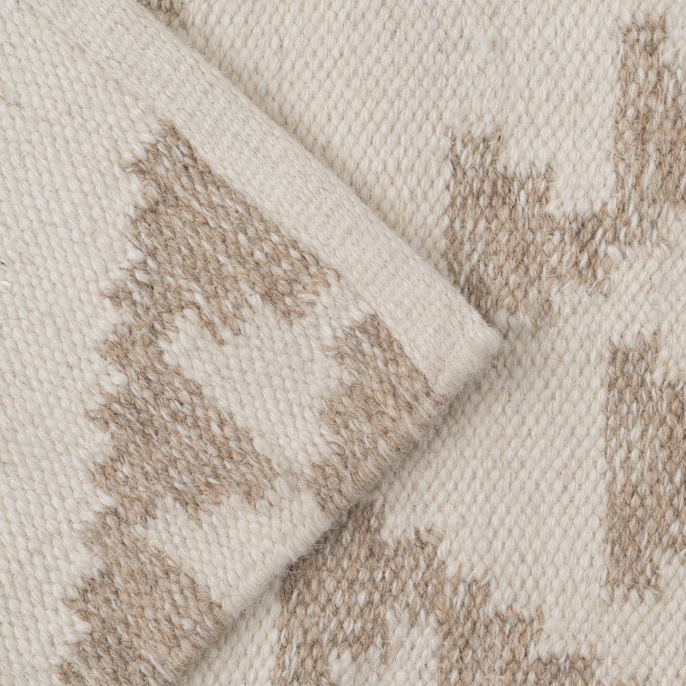 ALFOMBRA BLANCO NATURAL LANA-ALGODÓN 160 X 230 CM