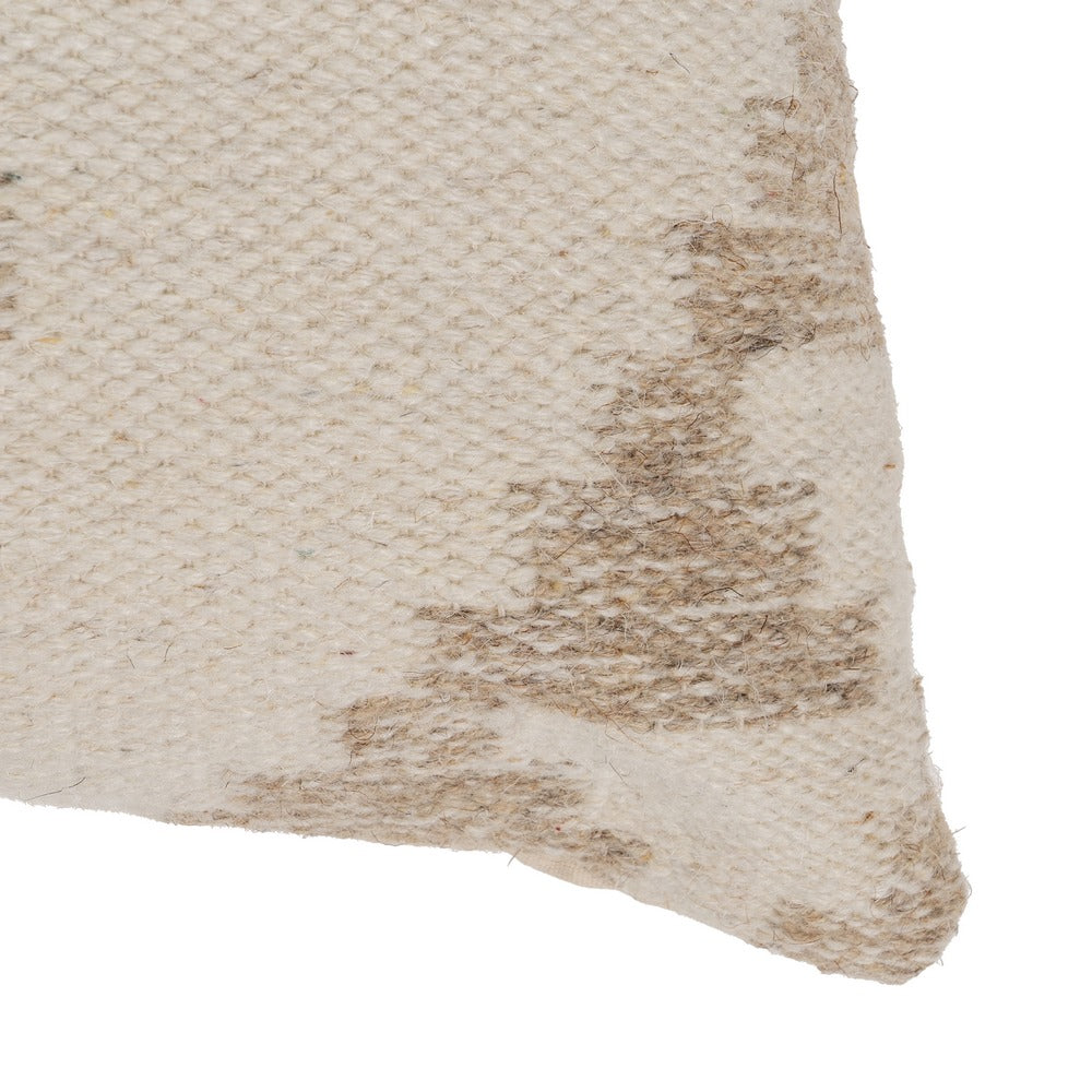 COJÍN BLANCO NATURAL LANA-ALGODÓN 45 X 45 CM